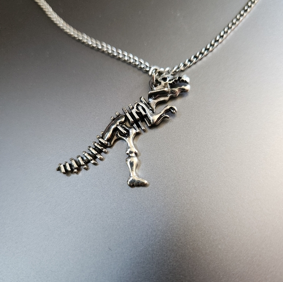 T-Rex Skeleton Necklace - Picture 2 of 4